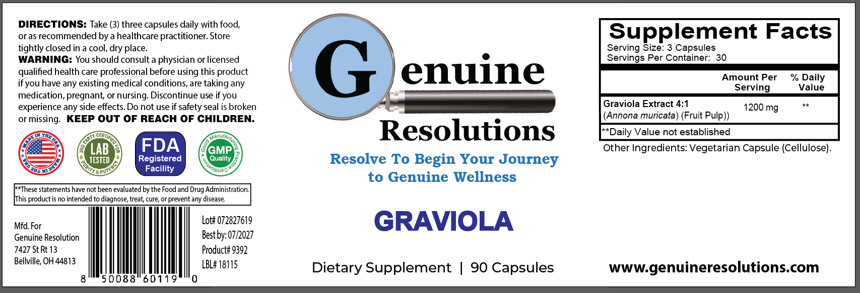Graviola - 90ct